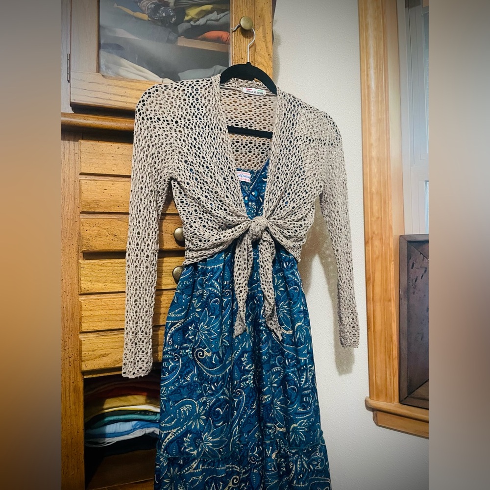 DONATED NWOT Beige Spring Sweater/ Coverup